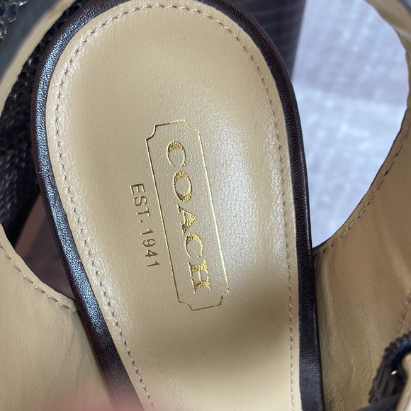 Coach buckle leather heels in size 7.5 - Picture 6 of 16